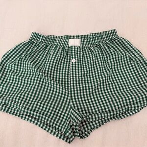 Missguided Green Gingham Athletic Shorts